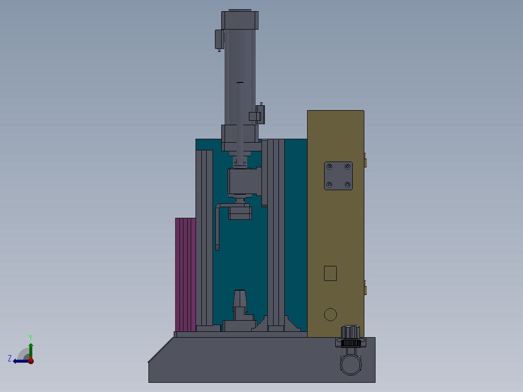 塑胶卡簧装配机sw11可编辑右视图