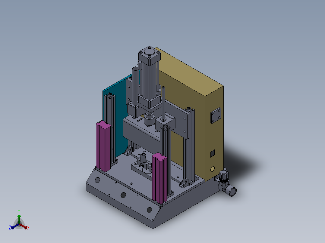 塑胶卡簧装配机sw11可编辑正等轴测图