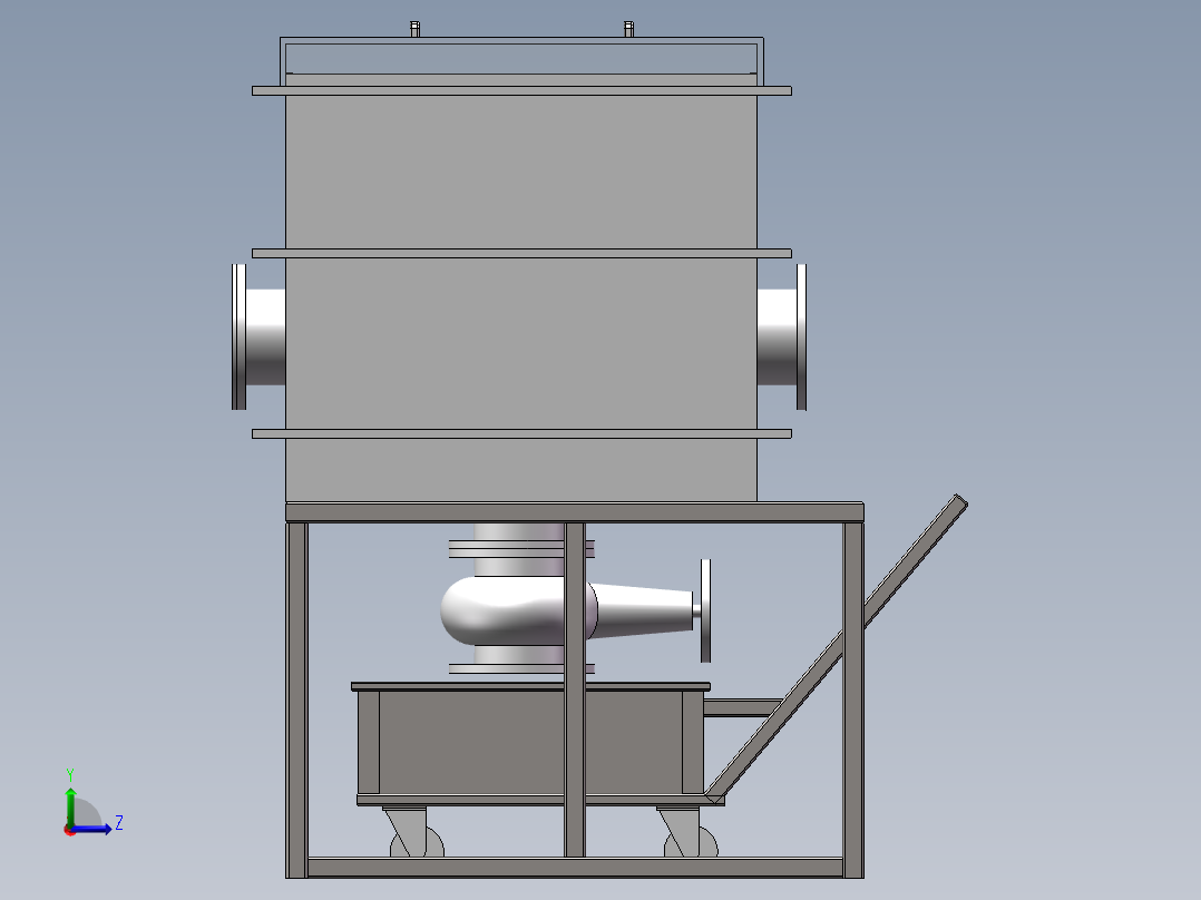 电镀池-电解槽sw16可编辑左视图