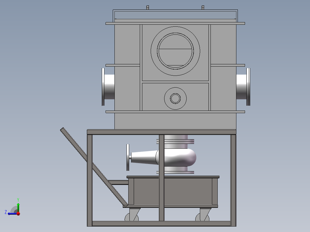 电镀池-电解槽sw16可编辑右视图