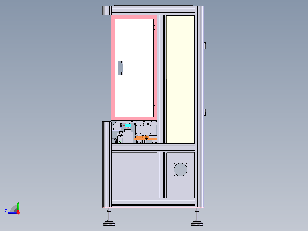 柔性电路板自动压合机sw18可编辑右视图