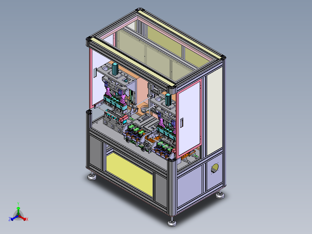 柔性电路板自动压合机sw18可编辑正等轴测图