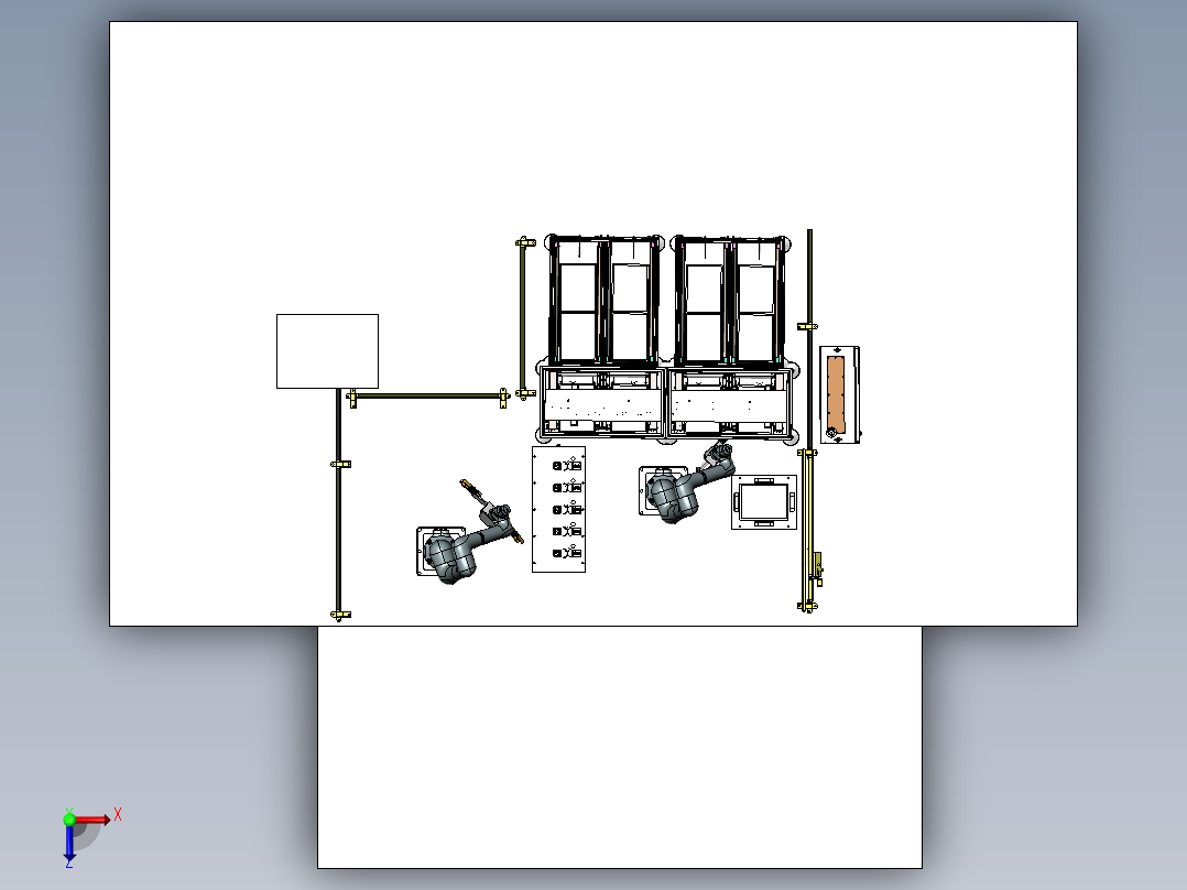发动机缸套3D视觉上料（sw18可编辑+工程图）俯视图