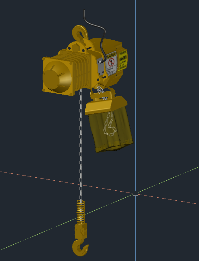 Hoist 500kg电动葫芦起重机3D数模图纸 AUTOCAD设计 dwg格式