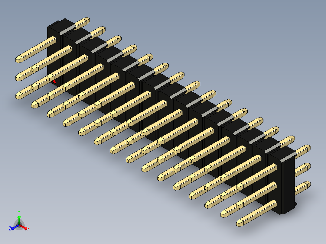 彩色公头100mil（2.54mm）系列-DS1021_black_3x15p_100mil_Type1_rev1.0