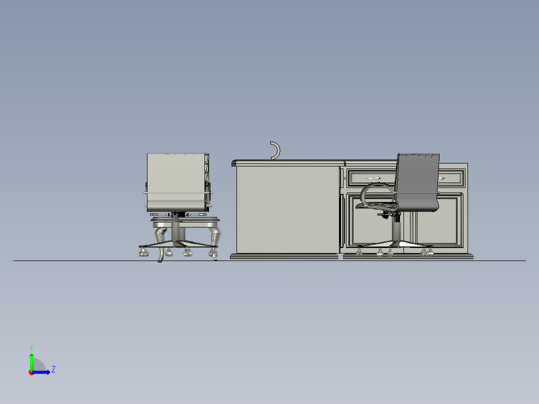 office-room-set-osama-nabil-办公室套装左视图