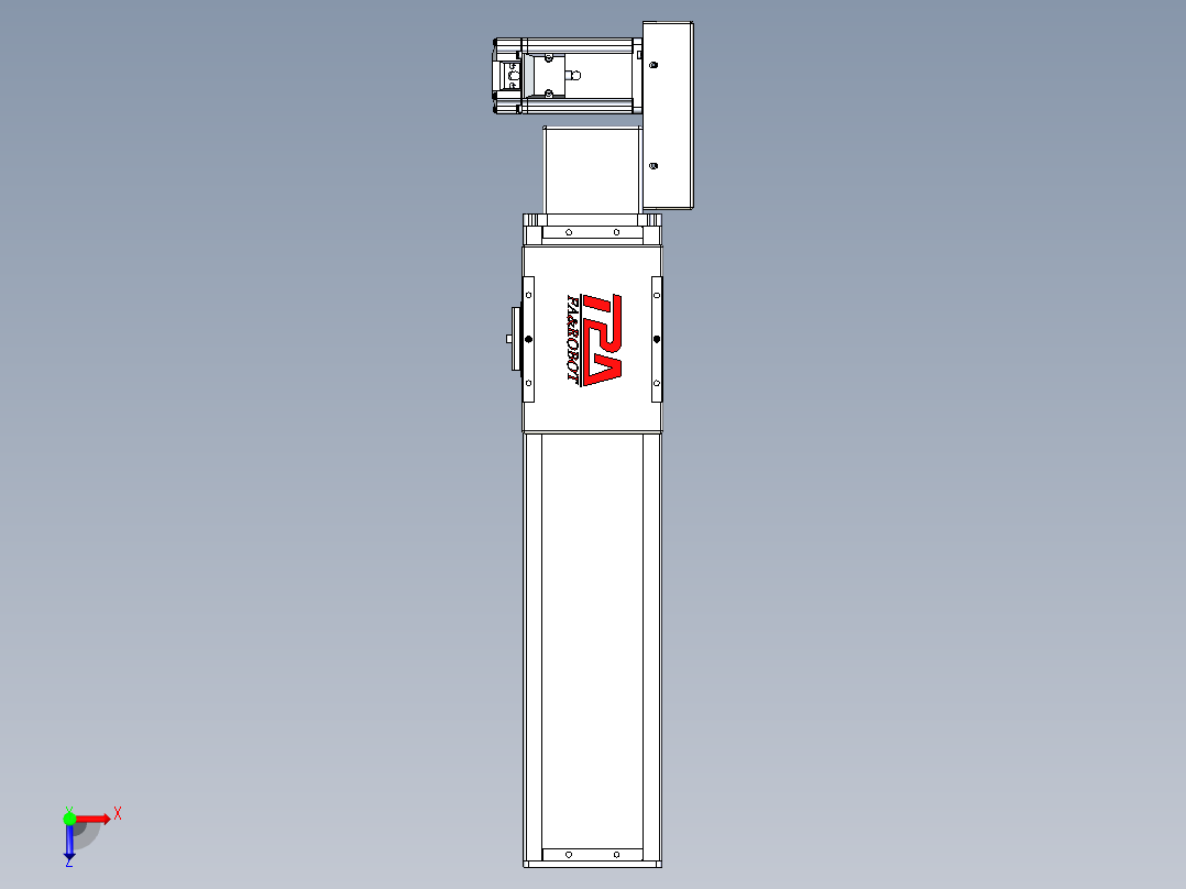 同步带全封闭直线模组TPA-HCB-110D-90-L300-ML-C-P40-N3俯视图