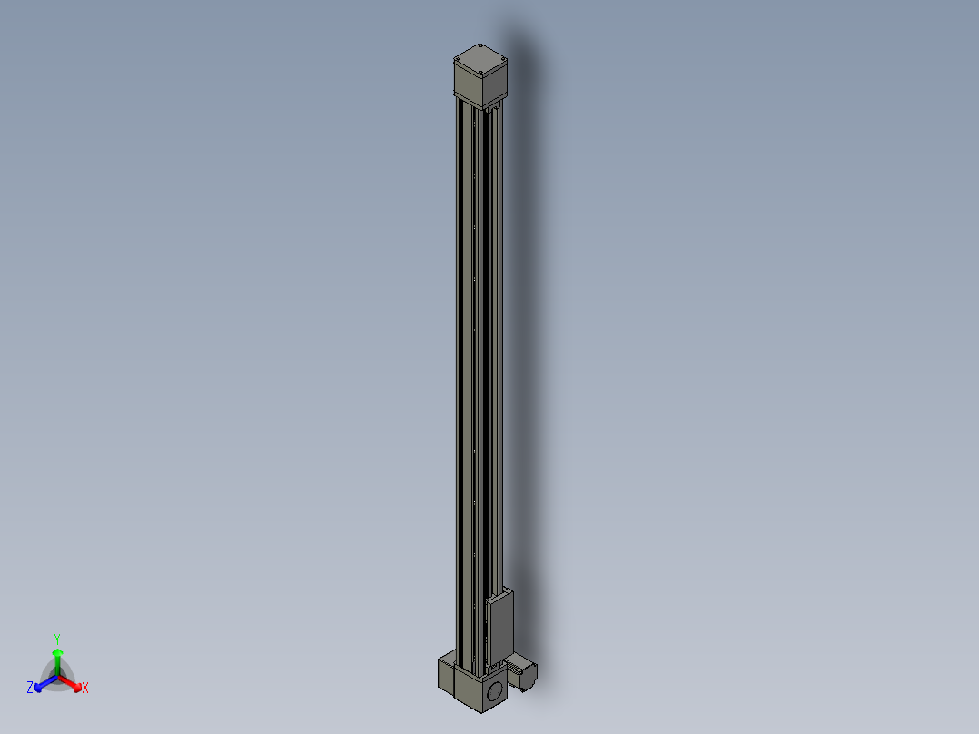 欧规系列-GB8-L96-S1400-BLU-P40-MS3正等轴测图