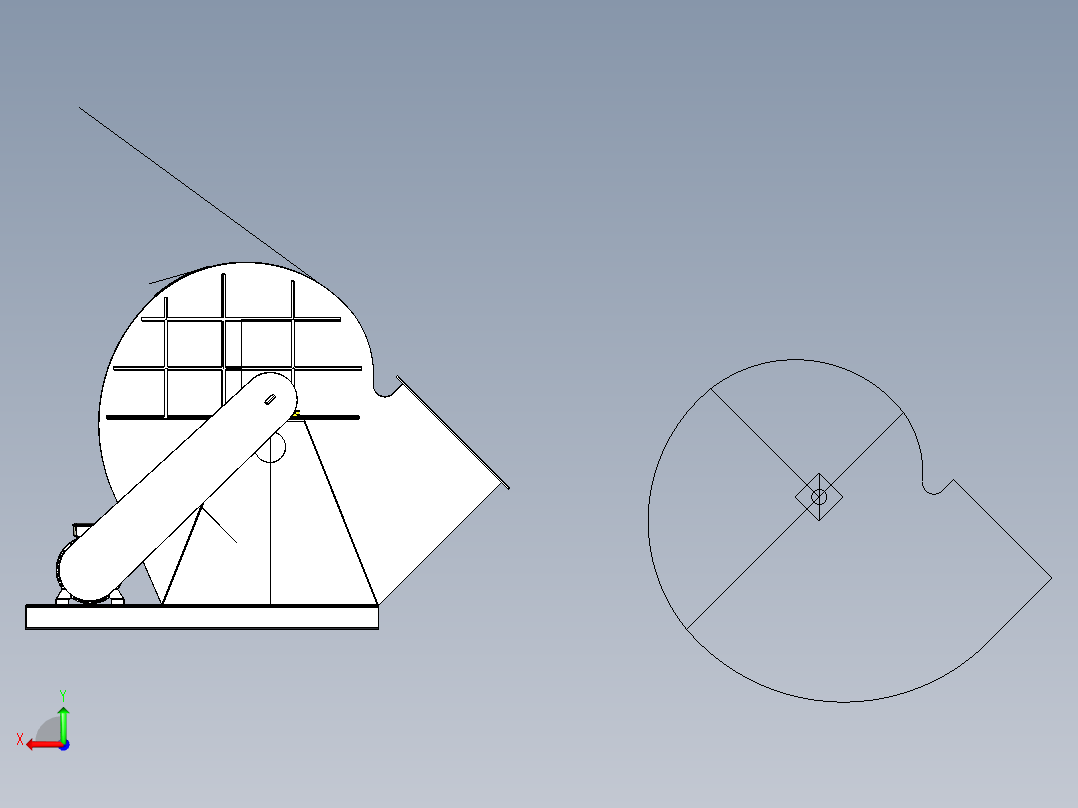 离心风机后视图