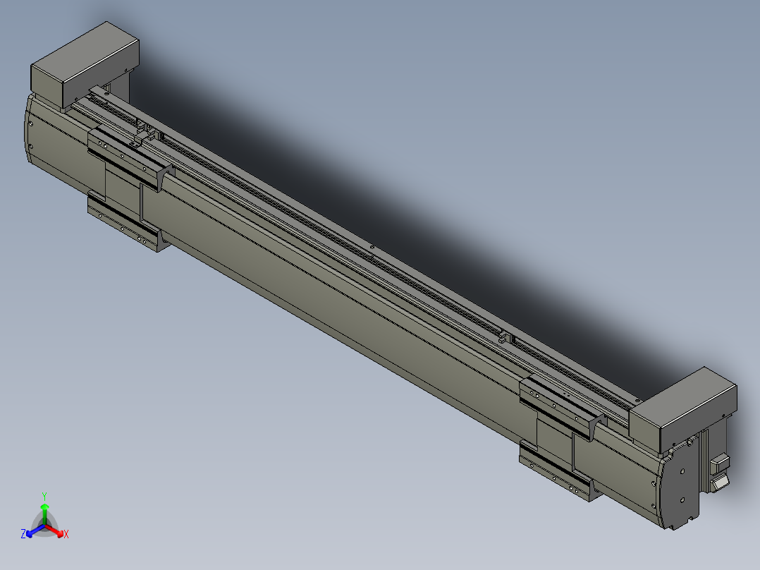 威洛博双电机滑台-VBF14S2-L50-S700-BD-P40-C6正等轴测图