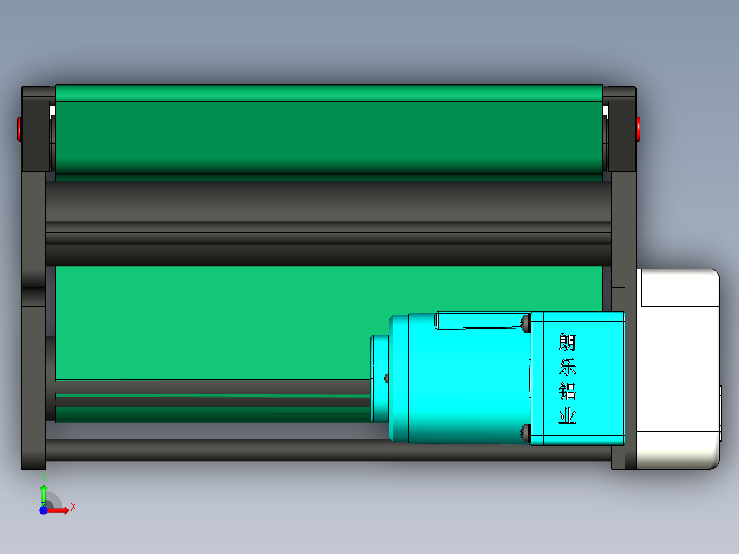 LE-XC4040-刀口输送中间驱动轻载皮带线-负载40kg前视图