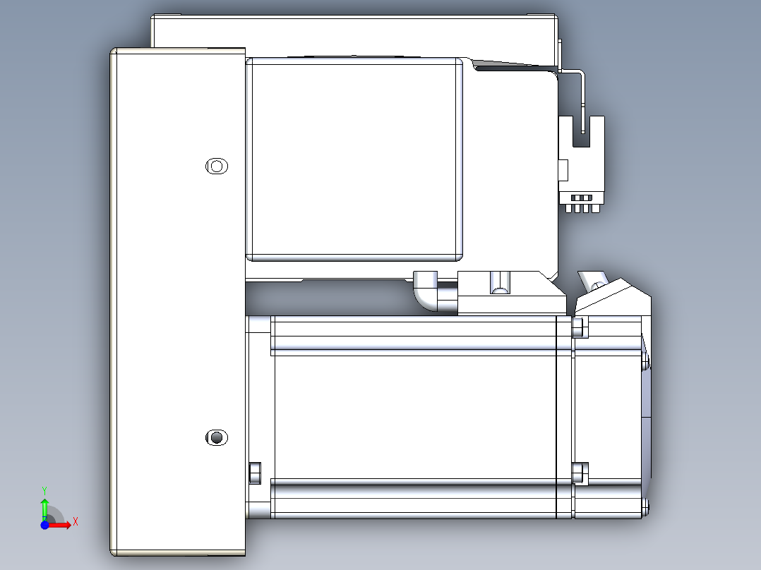 同步带全封闭直线模组TPA-HCB-120D-90-L400-LP-C-P40-N3前视图