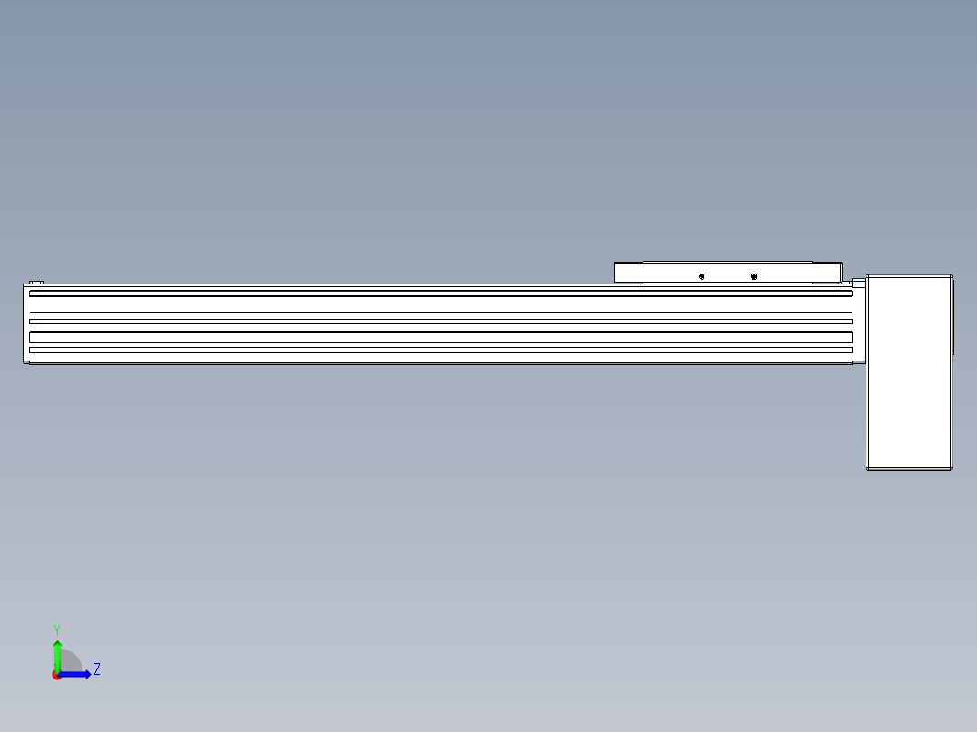 同步带全封闭直线模组TPA-HCB-120D-90-L400-LP-C-P40-N3左视图