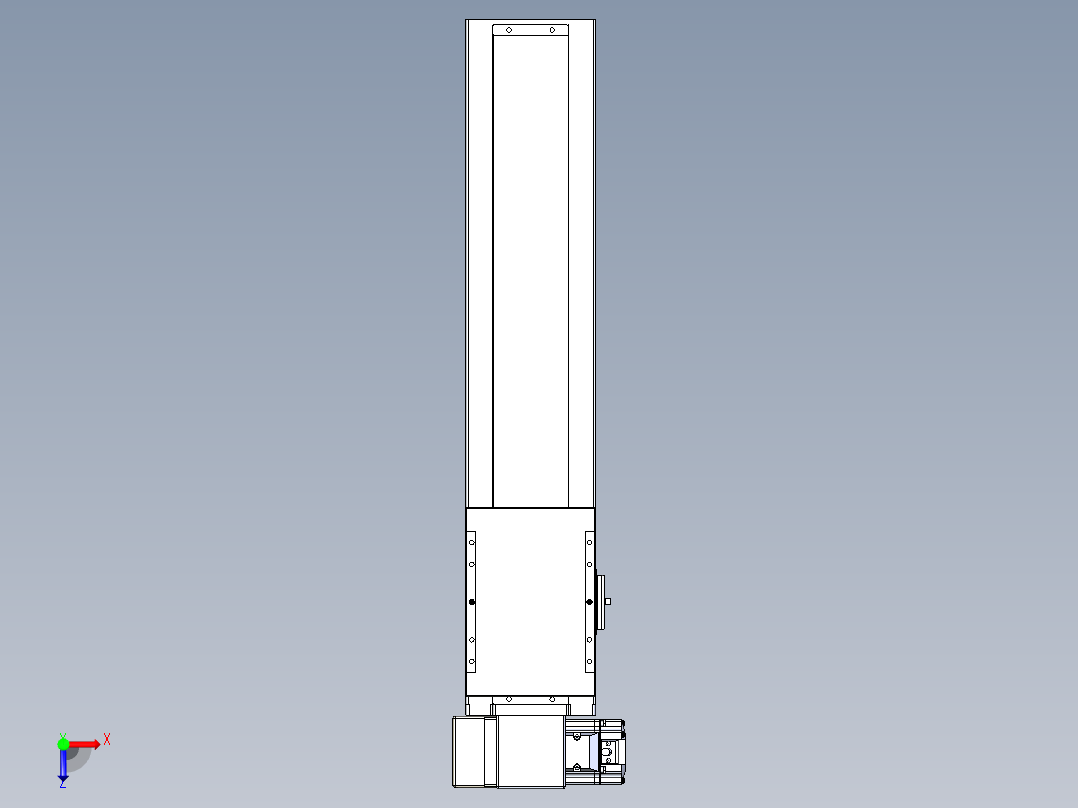 同步带全封闭直线模组TPA-HCB-120D-90-L400-LP-C-P40-N3俯视图