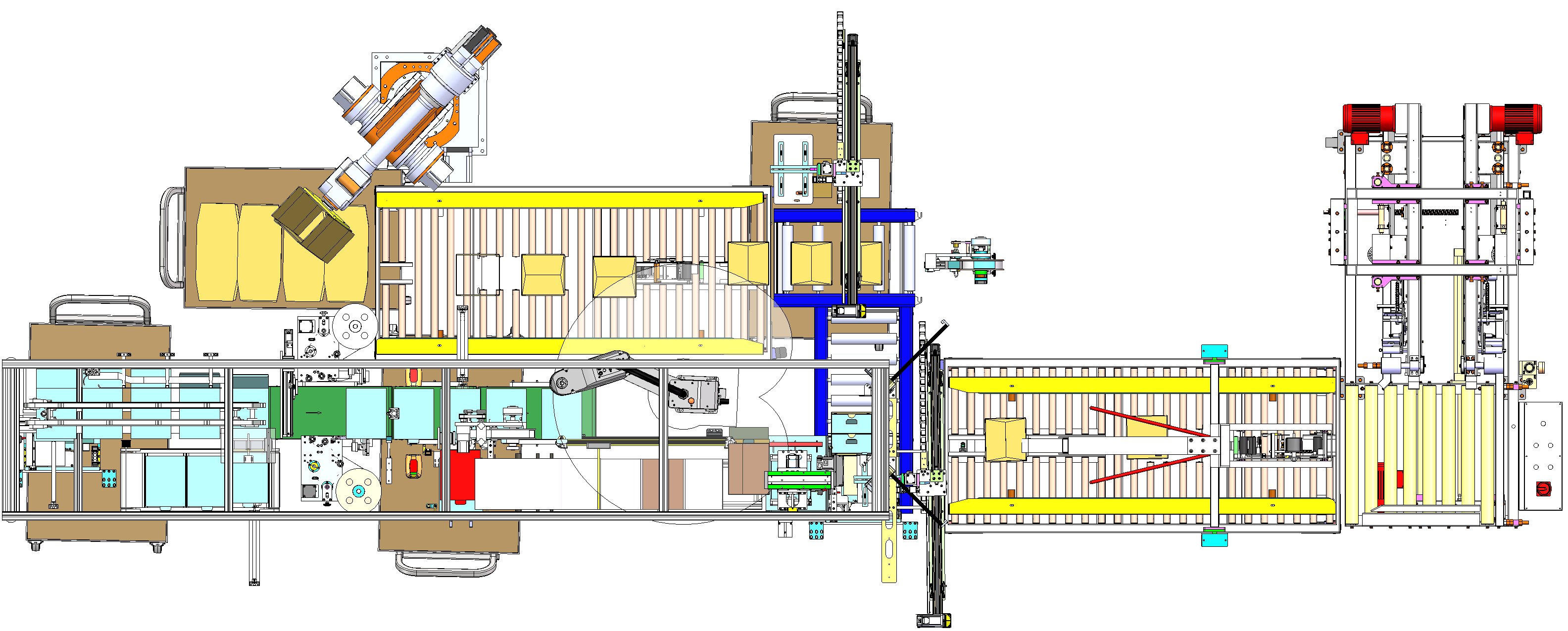 包装纸盒流水线（sw20可编辑+工程图）