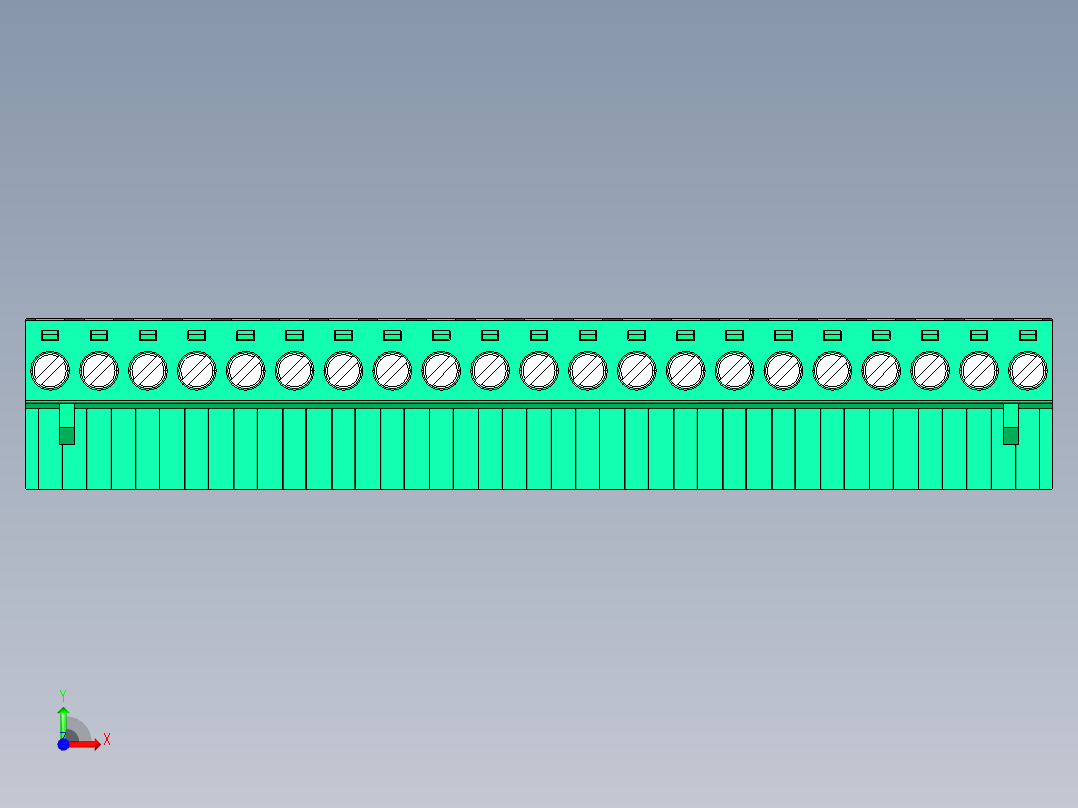 DEGSON 2EDG 系列 5.0mm 可插拔接线端子组-2EDGK-5.0-21P-14-00AH前视图