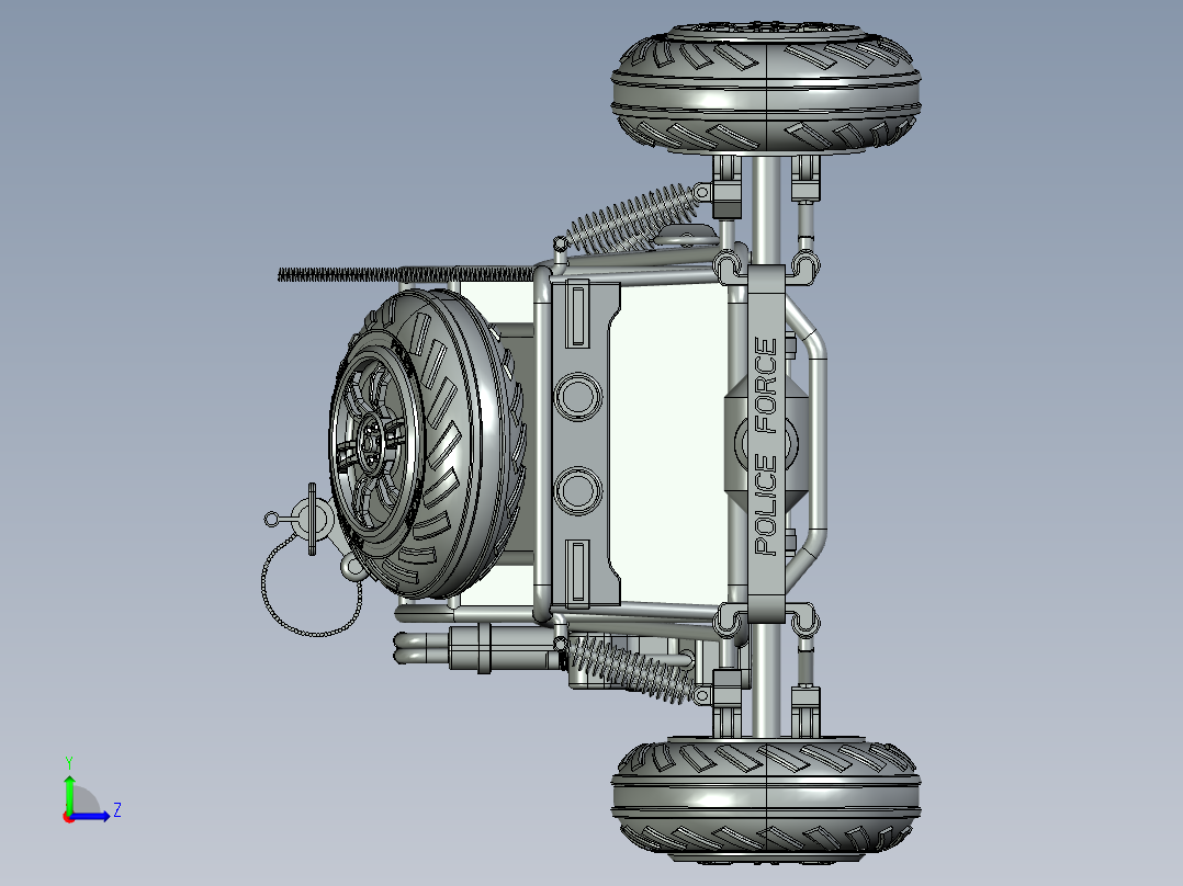 全地形车和越野车设计左视图