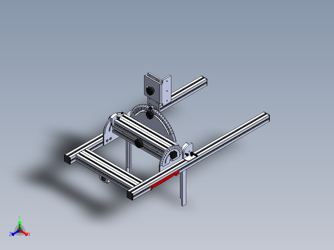 链锯木材切割正等轴测图