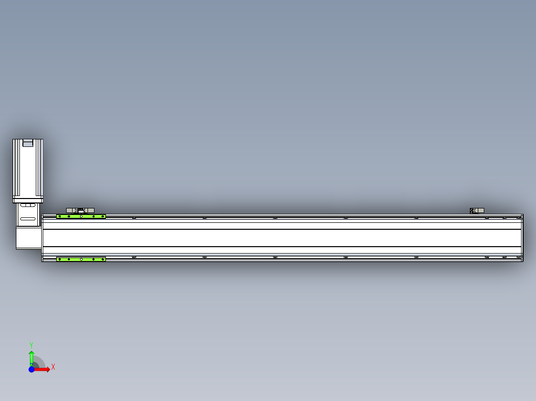 同步带滑台-半封闭B13-L90-S1100-R-Z86-D3前视图