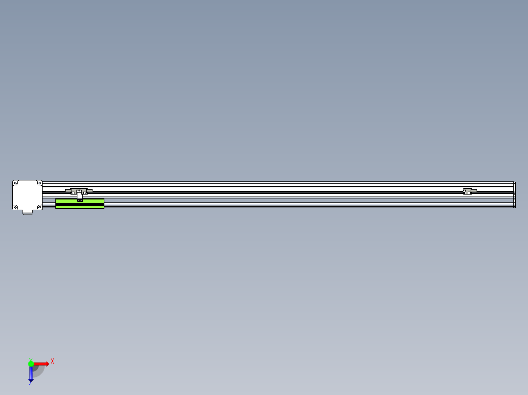 同步带滑台-半封闭B13-L90-S1100-R-Z86-D3俯视图