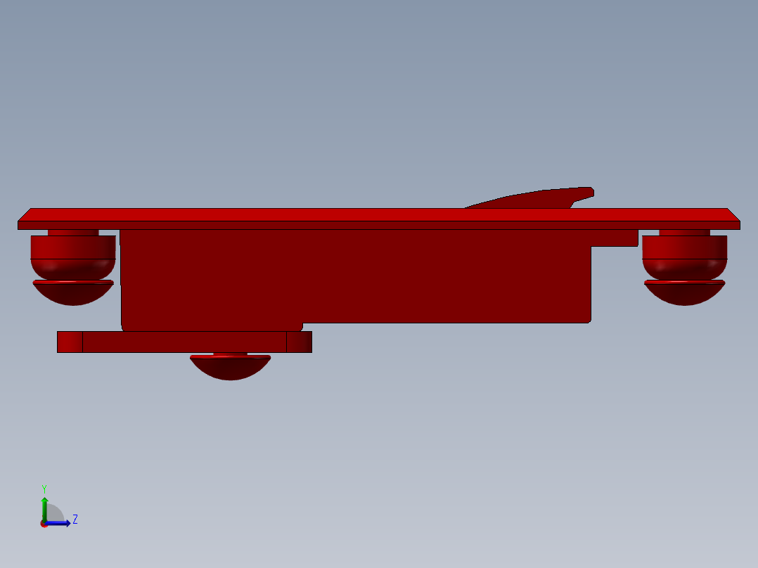 怡合达门把手_XAT0200-2左视图