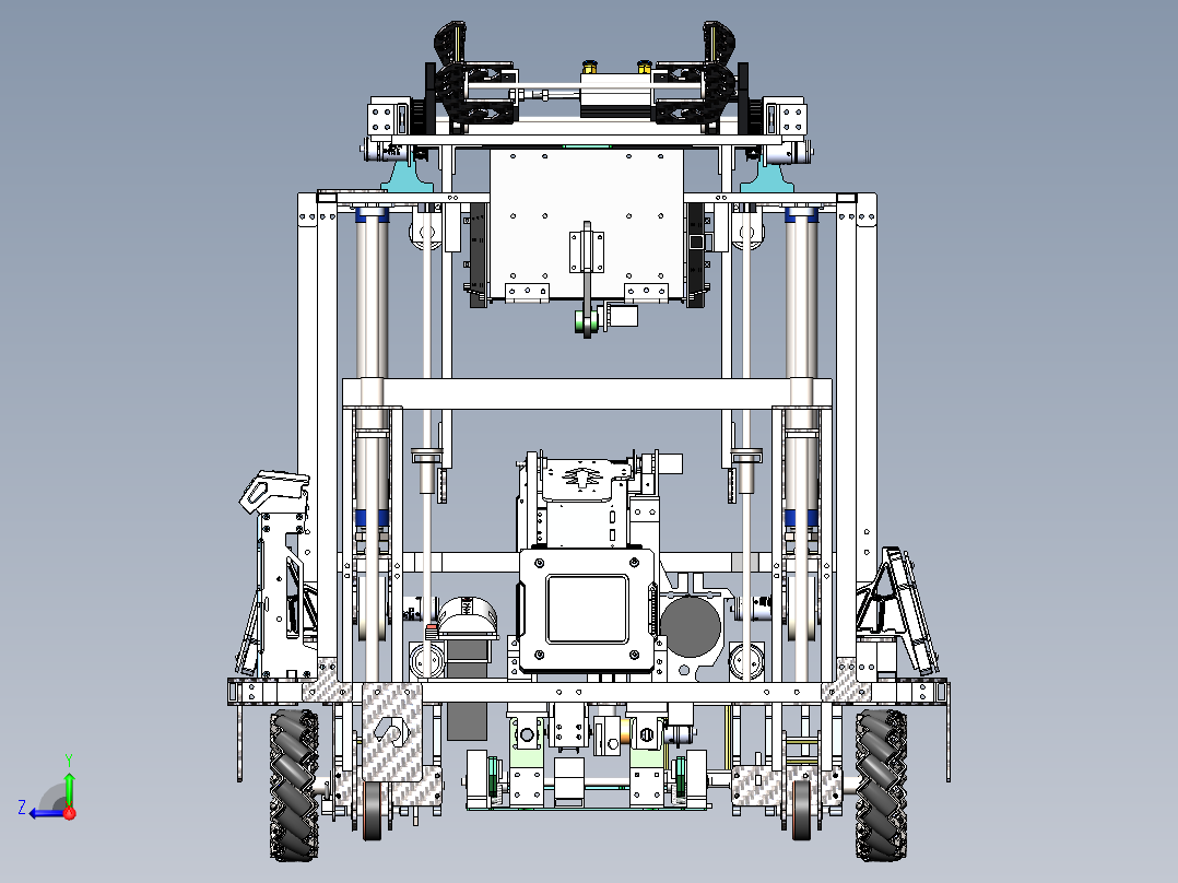 RoboMaster工程机器人深圳大学sw18可编辑+技术文档右视图
