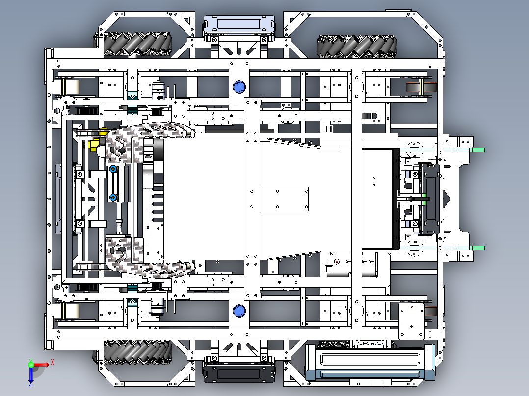 RoboMaster工程机器人深圳大学sw18可编辑+技术文档俯视图