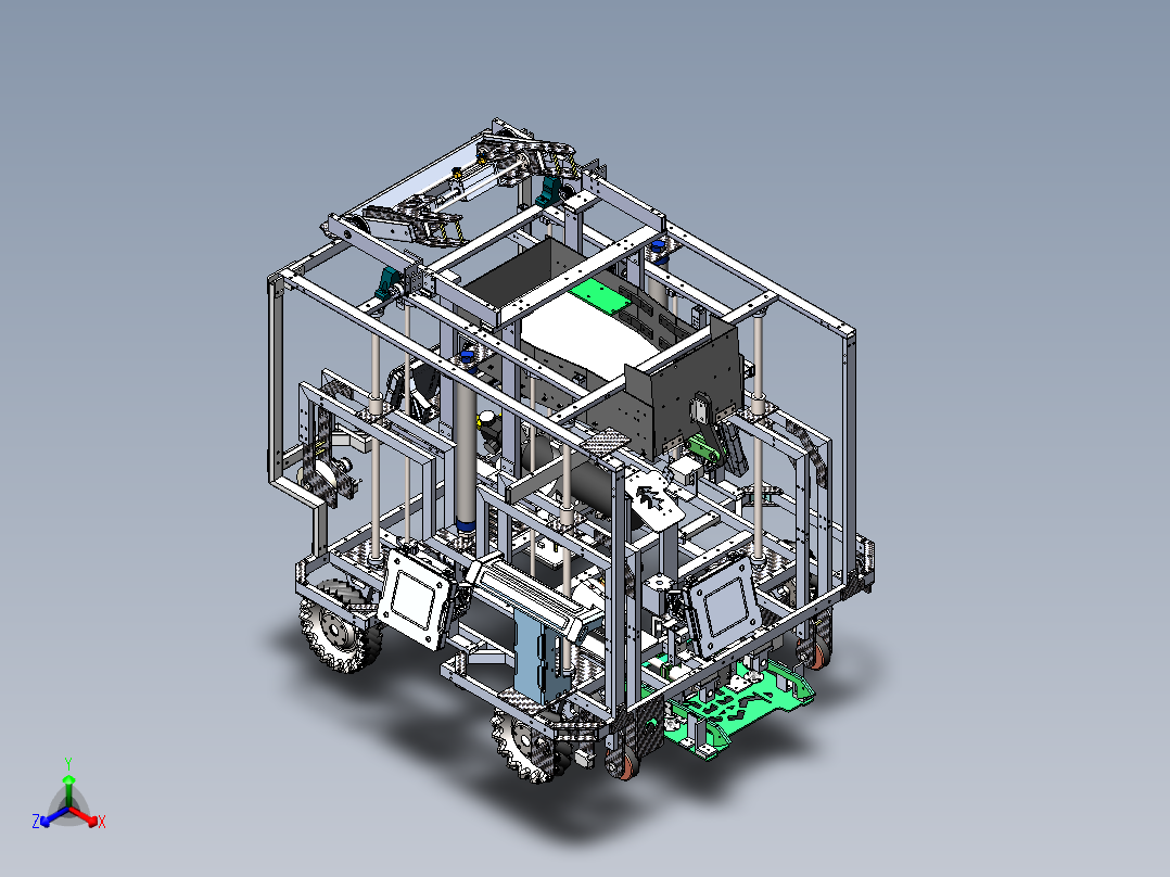 RoboMaster工程机器人深圳大学sw18可编辑+技术文档正等轴测图