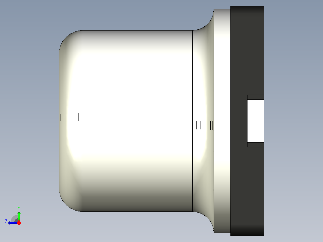 贴片石英晶体HC-49右视图