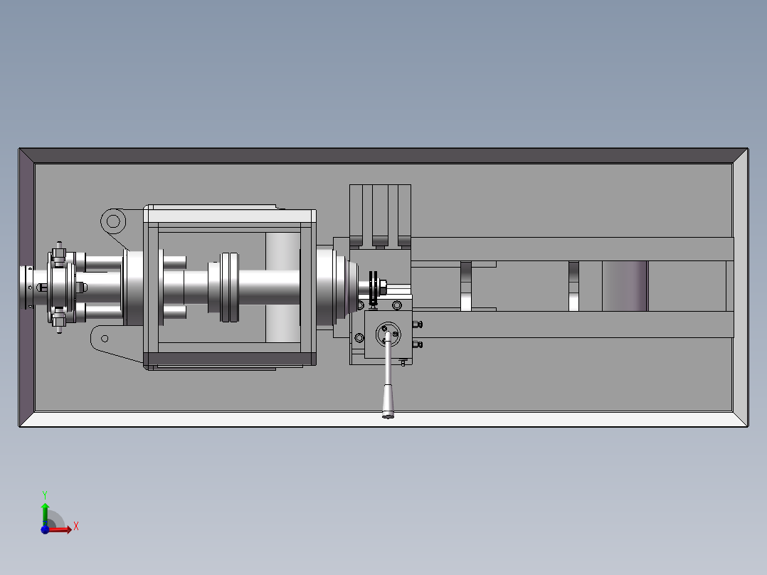 半自动车床前视图
