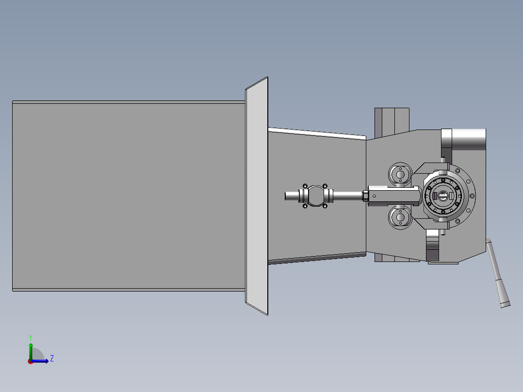 半自动车床左视图