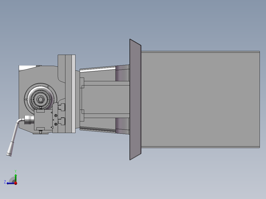半自动车床右视图