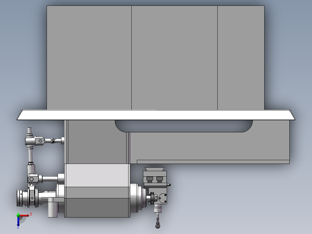 半自动车床俯视图