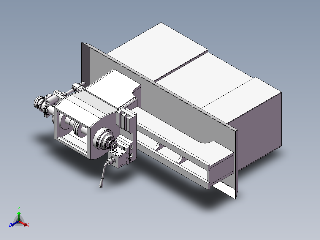 半自动车床正等轴测图