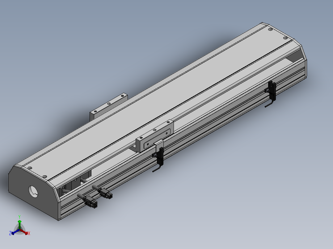 精密模组MY130-T10-300L-M-P20B-C4-C正等轴测图