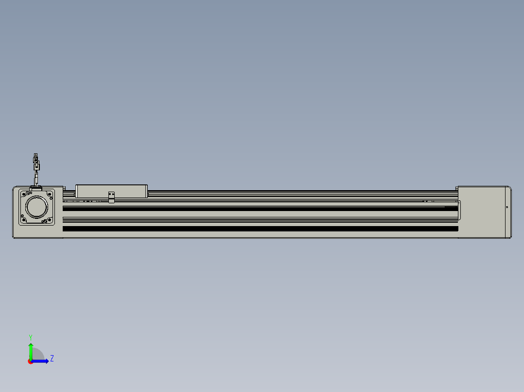 威洛博直线电机模组EB10-L224-S750-L-ZP75-MS3-5K左视图