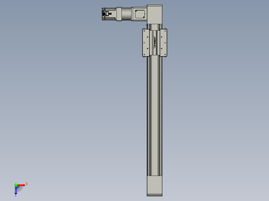 威洛博直线电机模组EB10-L224-S750-L-ZP75-MS3-5K俯视图