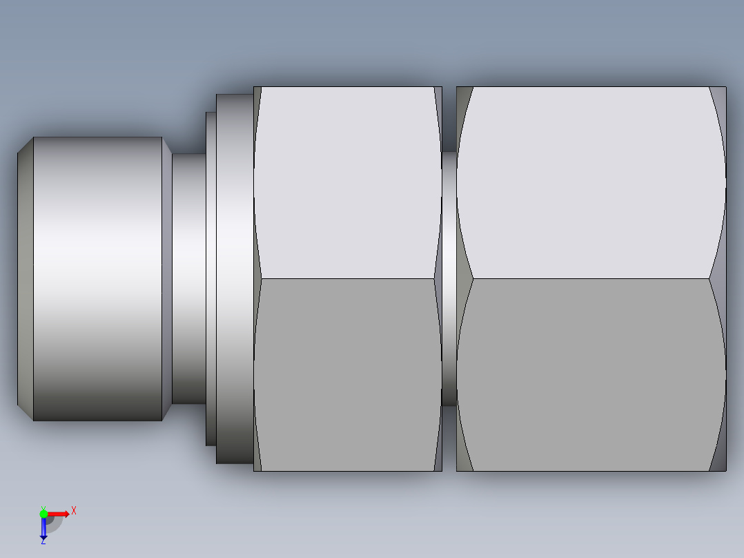 卡套式工业通用硬管接头EO_Swivel_connector_EGE14SMEDCF俯视图