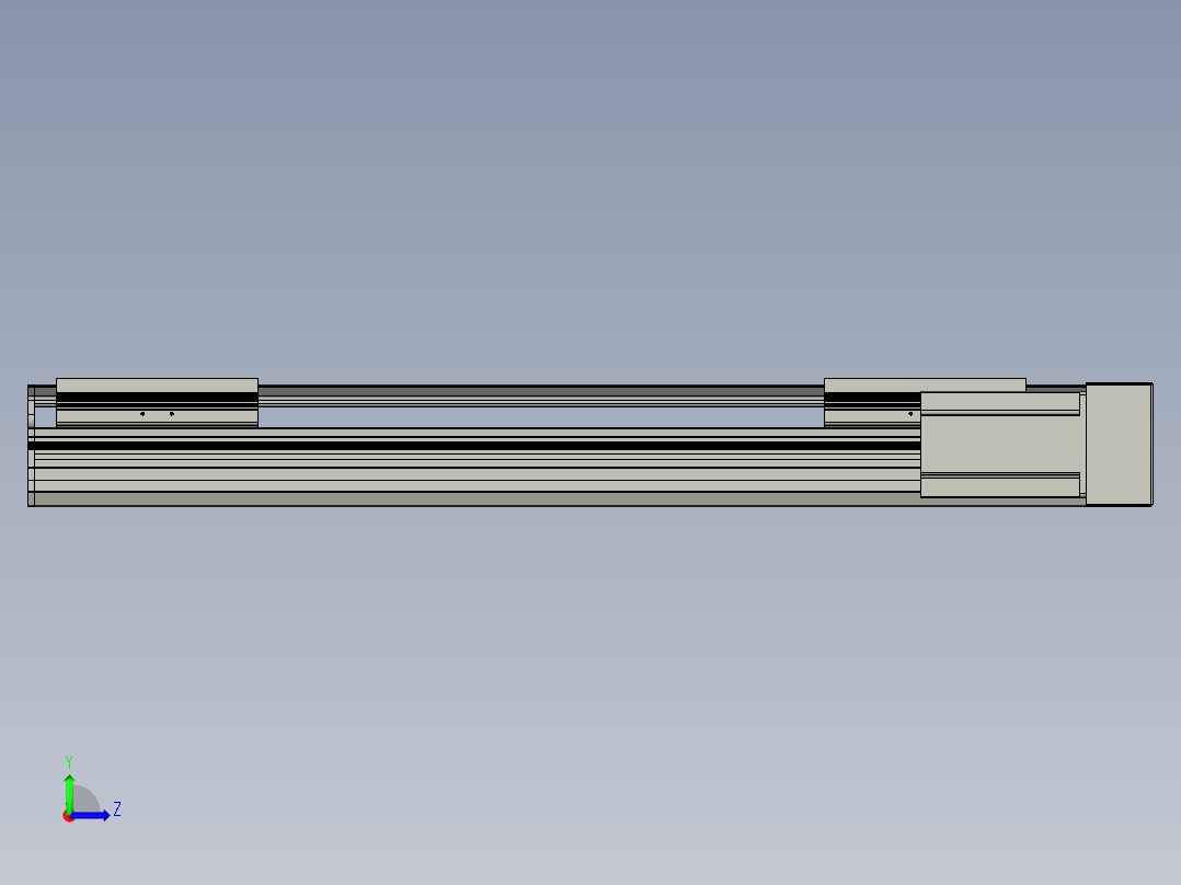 直线模组LHA170-S550-R设计图纸左视图