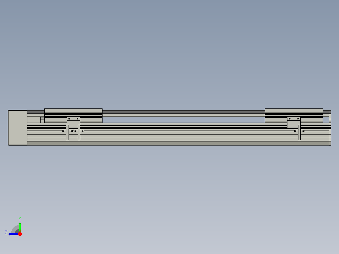 直线模组LHA170-S550-R设计图纸右视图