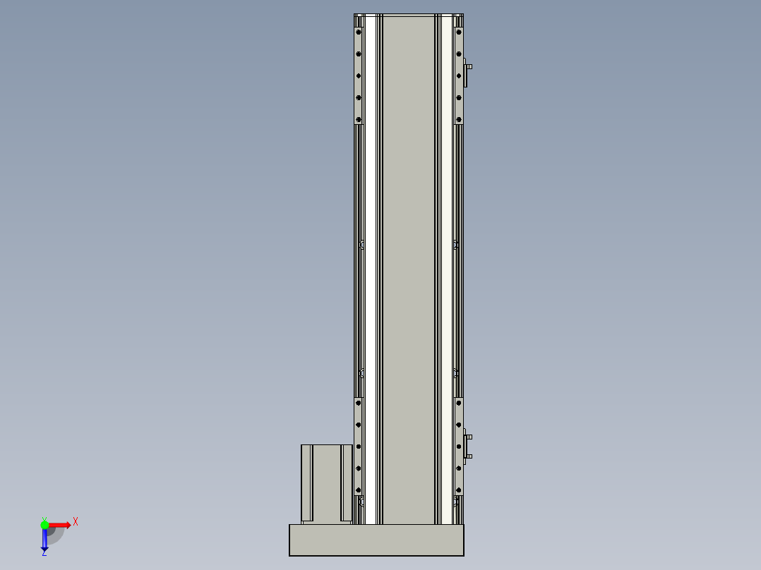 直线模组LHA170-S550-R设计图纸俯视图