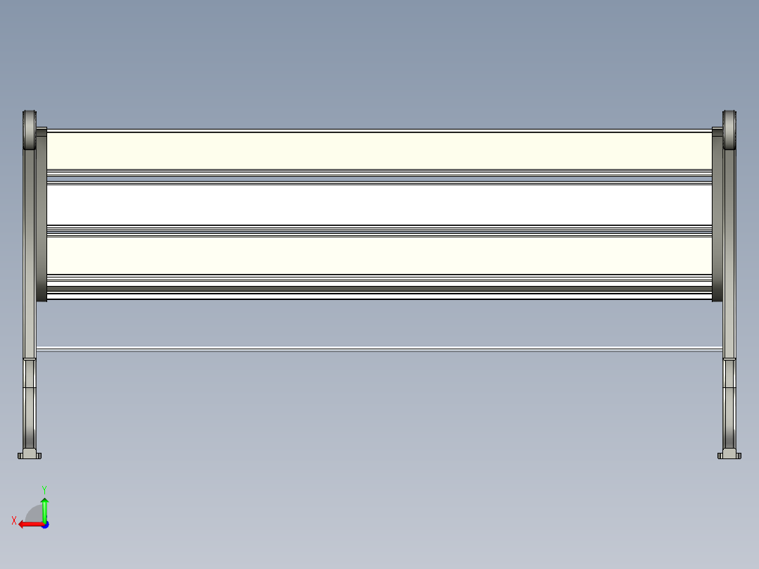 旧式长凳公园后视图