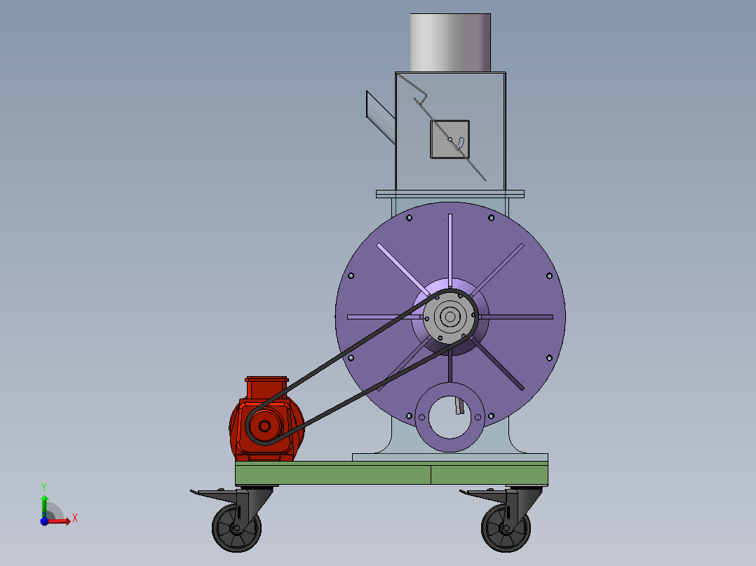 移动式旋转阀sw18前视图