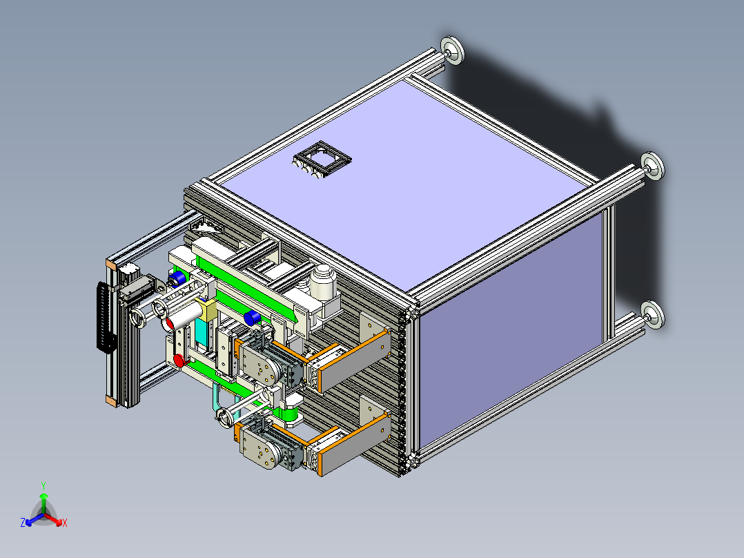 电气机构实训平台step正等轴测图