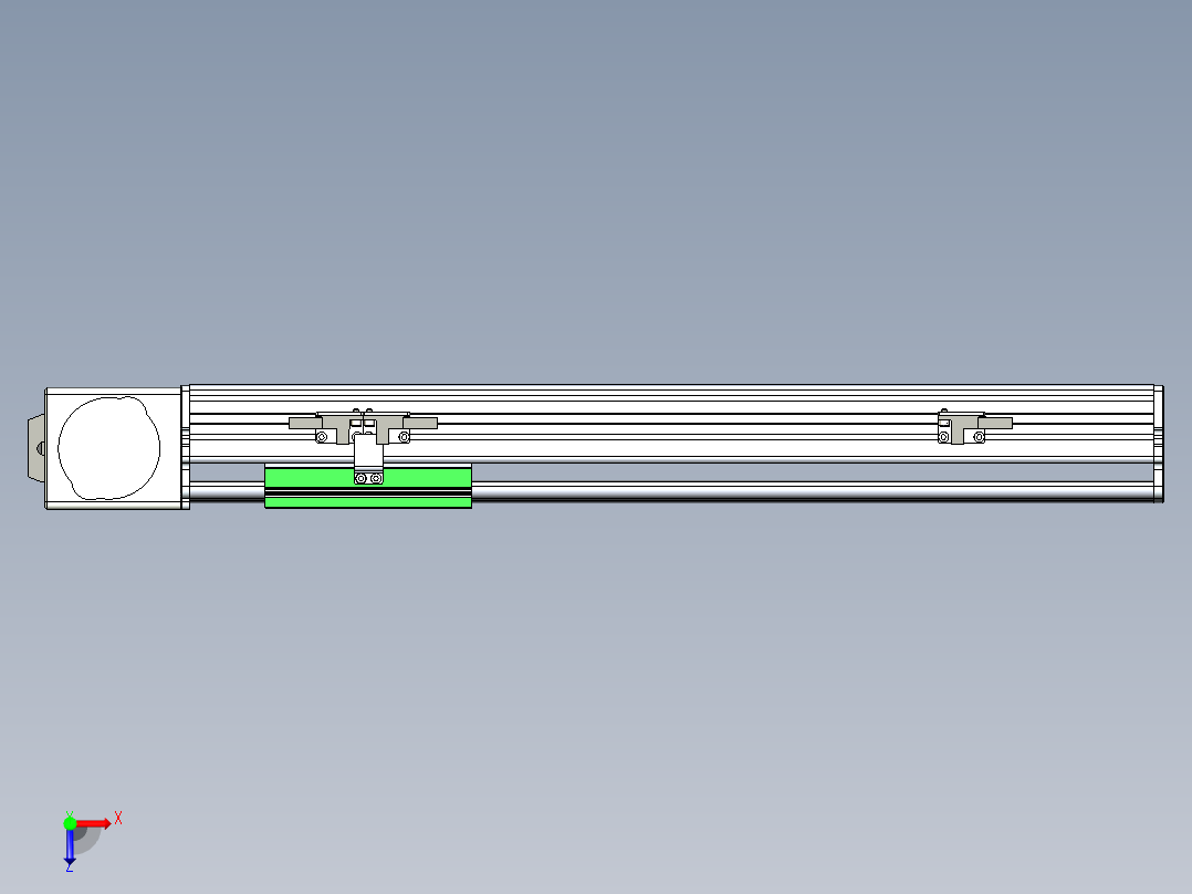 同步带滑台-半封闭B10-L90-S300-L-P40-D3俯视图