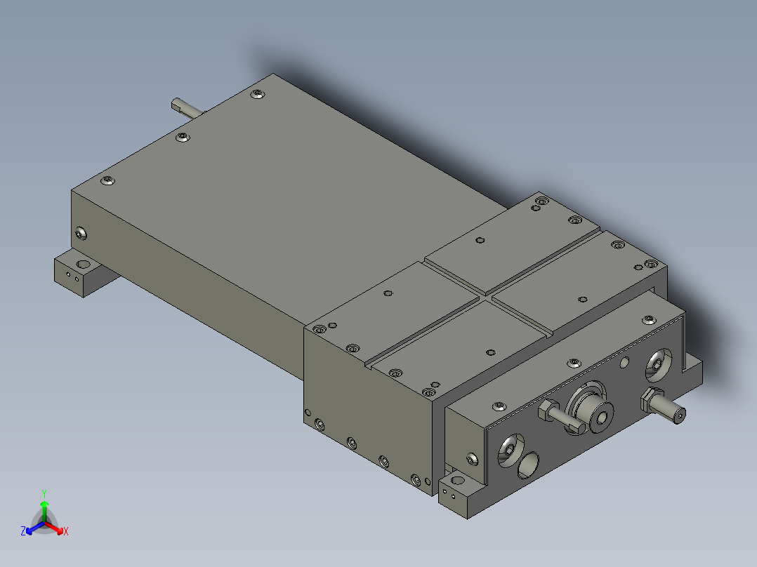 SLIDE 无杆气缸-PSC-NC正等轴测图