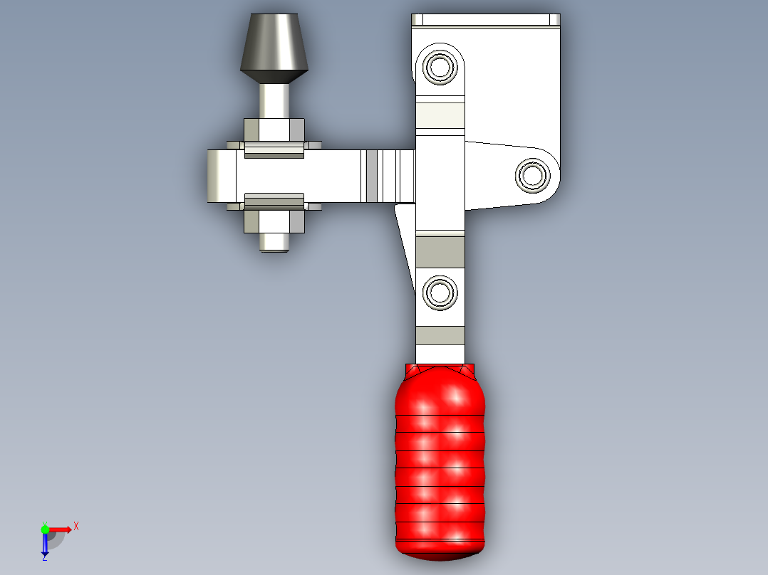 垂直式夾鉗SSP(J)-3D多系列多零件图纸模型俯视图