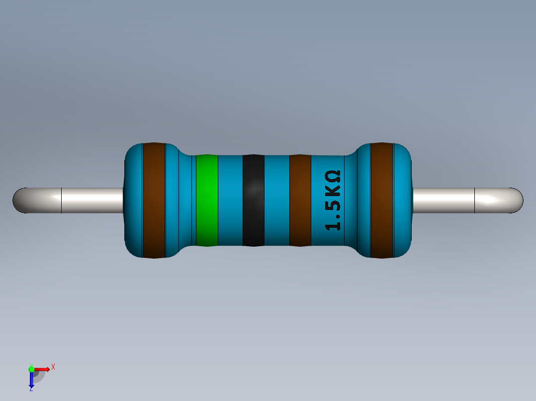 电容器 二极管 电阻器-Resistor 1.5K Ohm Blue