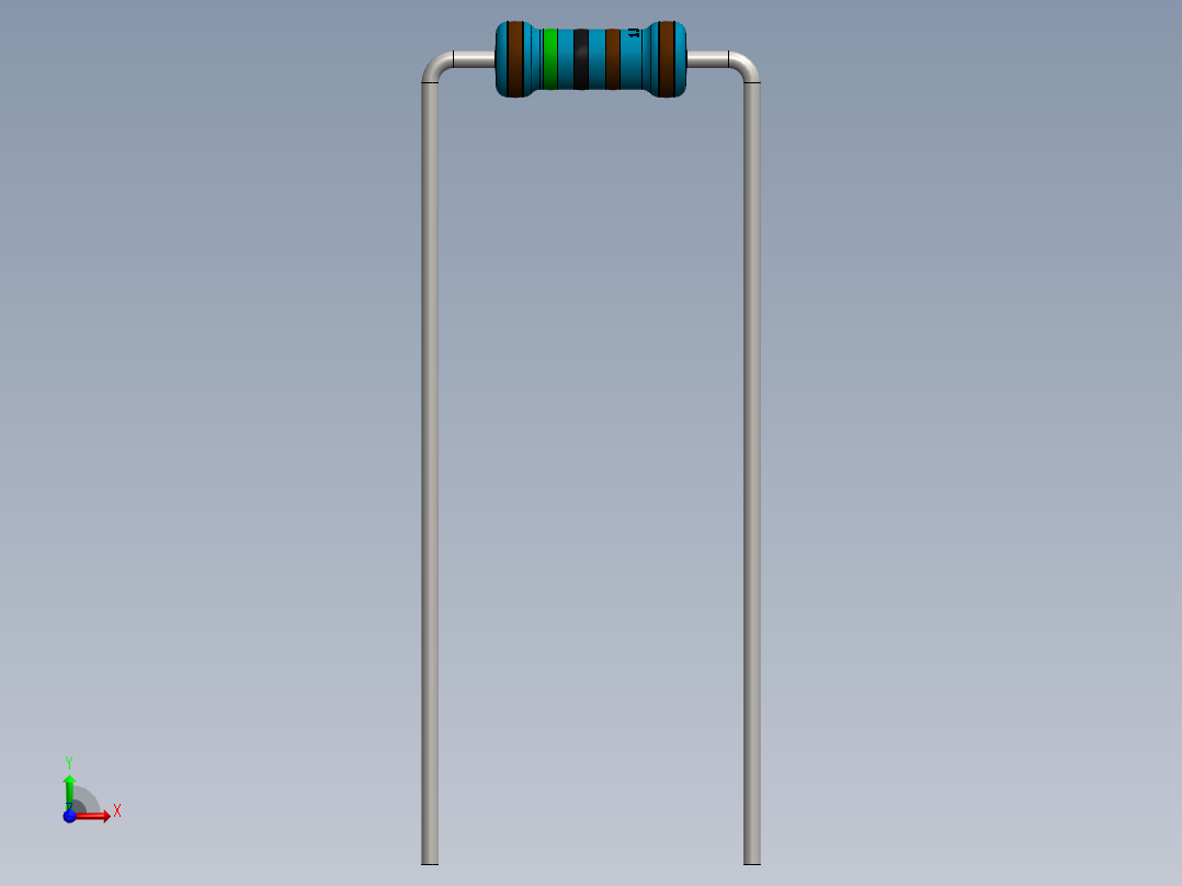 电容器 二极管 电阻器-Resistor 1.5K Ohm Blue前视图