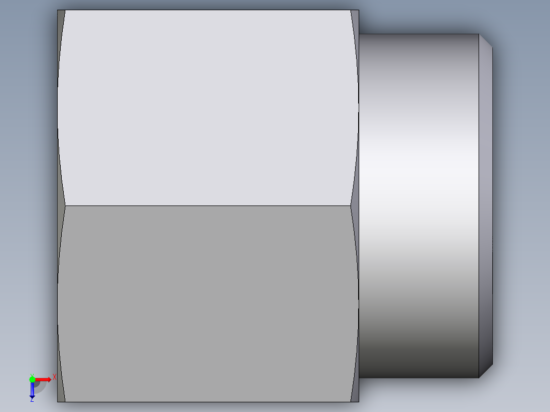 卡套式工业通用硬管接头EO_Swivel_connector_GAI28LRCFX俯视图